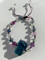 Load image into Gallery viewer, Fluorite Adjustable String Bracelet - Hello Kitty
