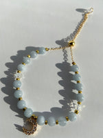 Load image into Gallery viewer, Moon Adjustable Bracelet Aquamarine
