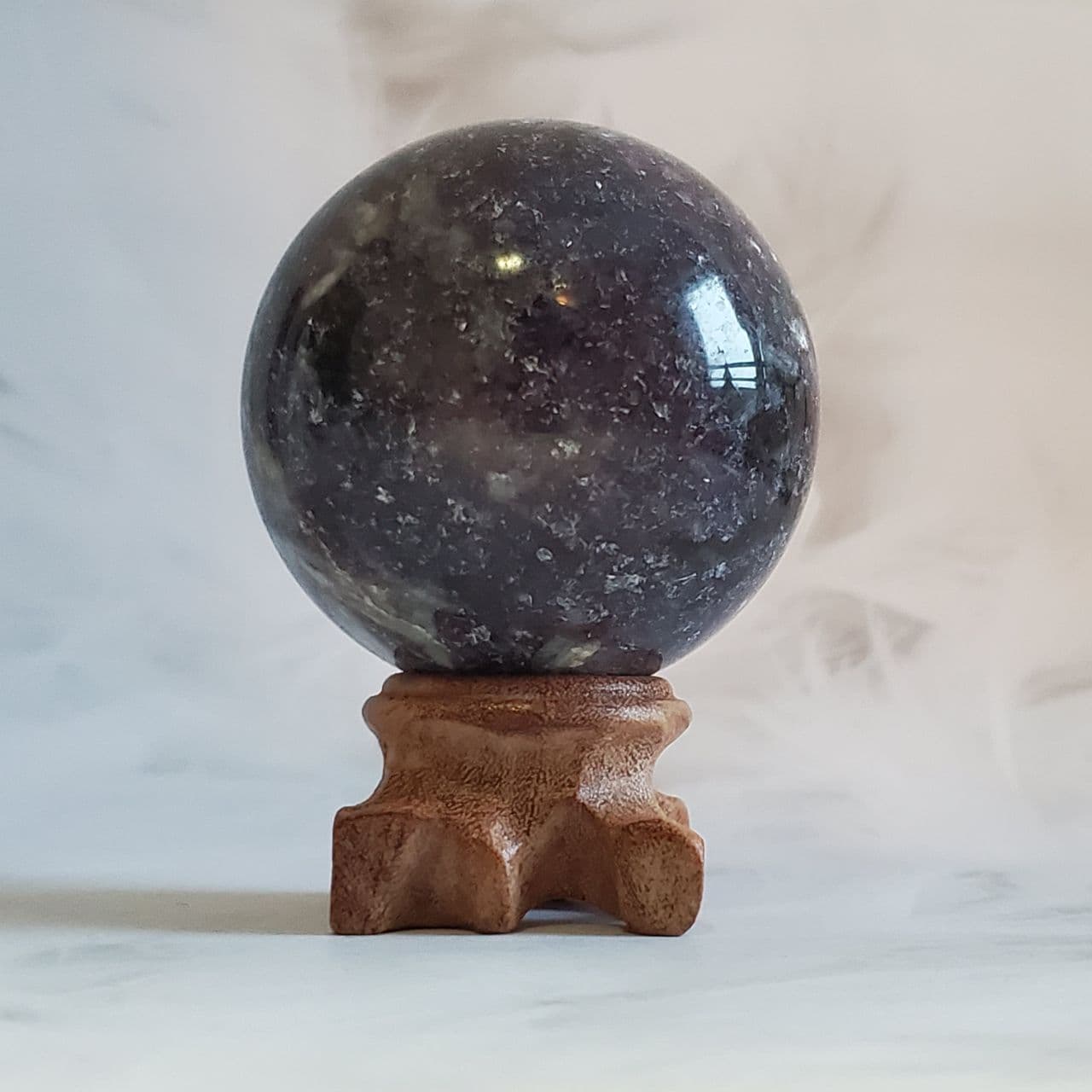 Wood Sphere Stand