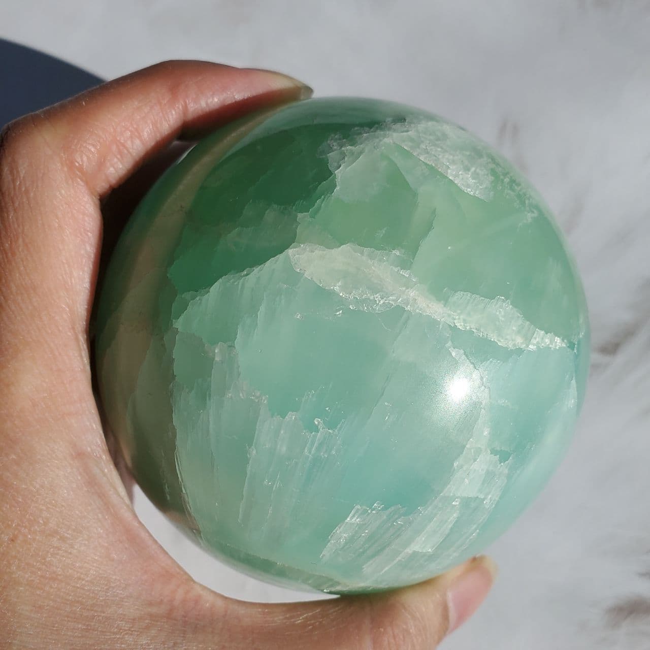 Caribbean Calcite Sphere Large
